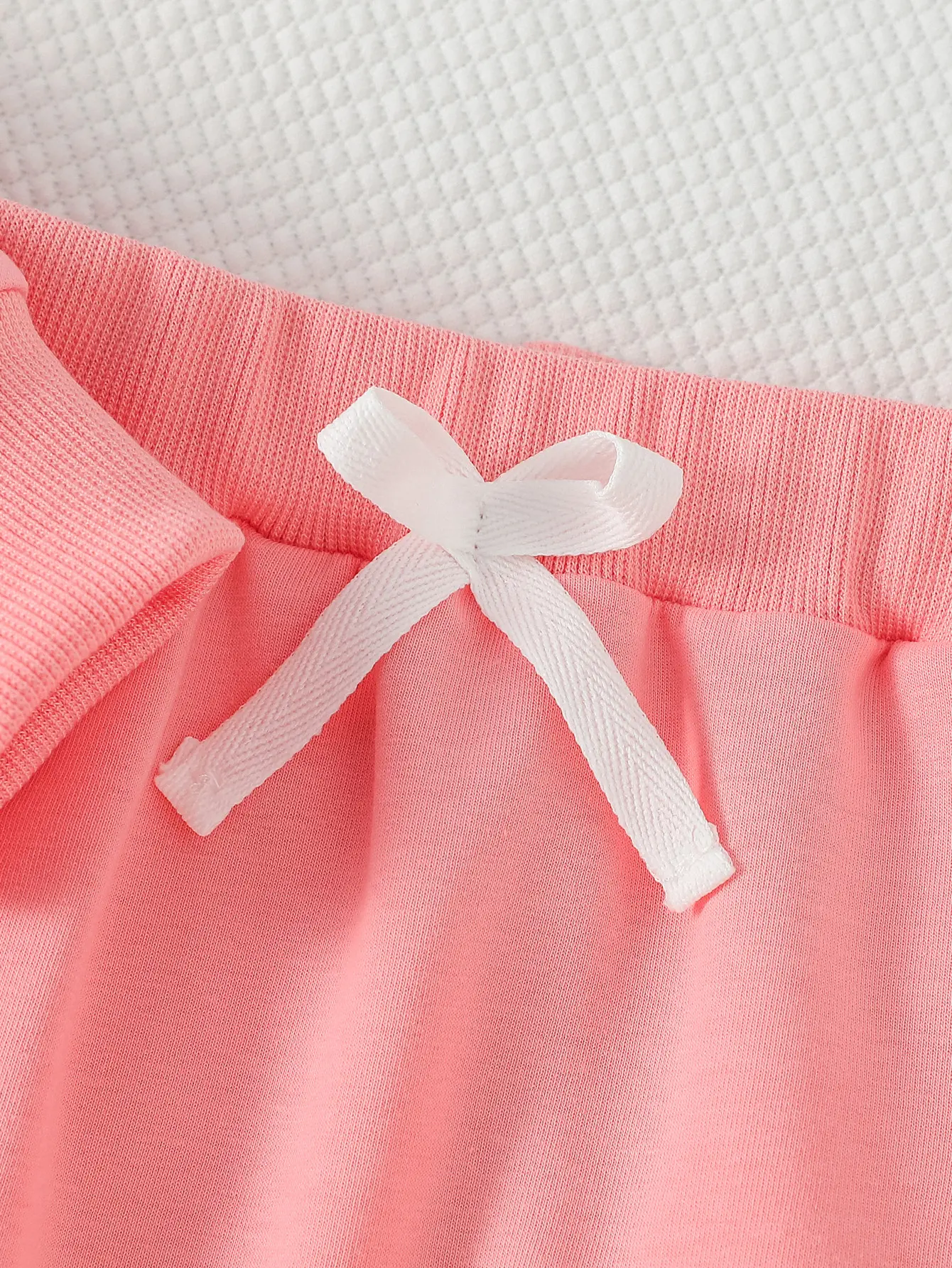 2pcs Baby girl autumn casual and cute cartoon rainbow Pink Sweatshirt+ Long Trousers With bow  Active Fashion Set