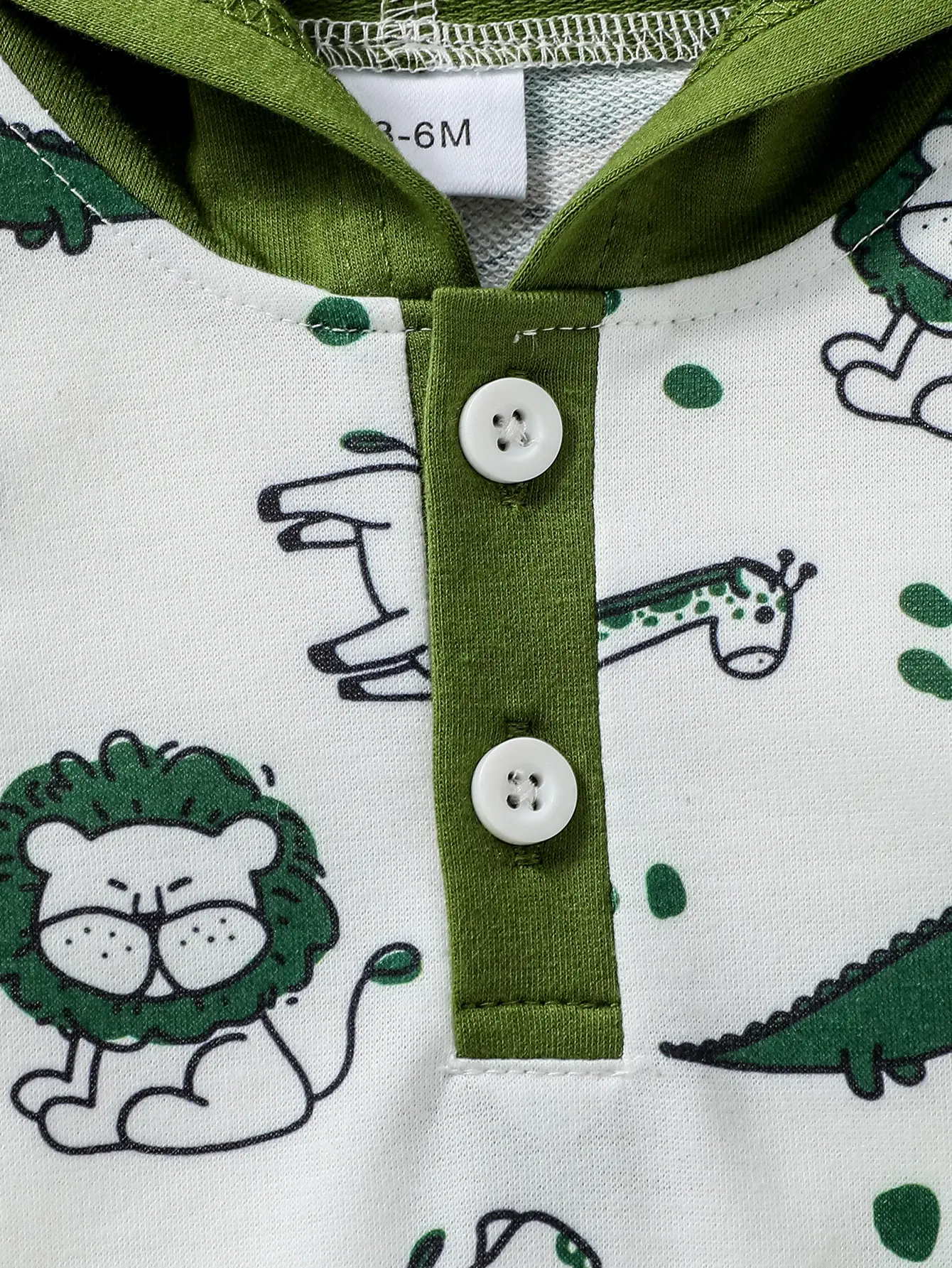 Baby Boys All Seasons Hooded Cartoon Animal Cute Jumpsuit Newborn Fashion Daily Wear