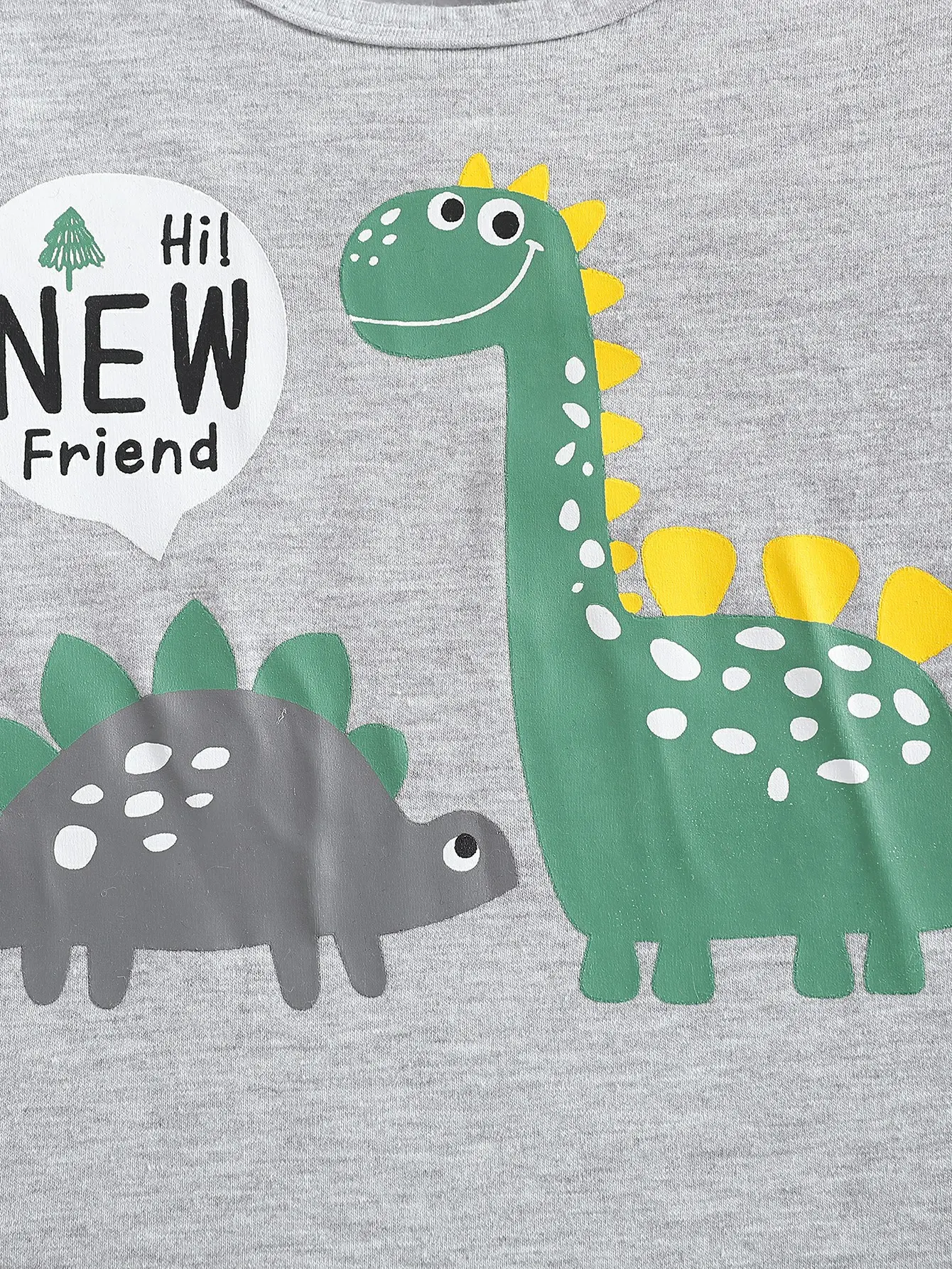 2025 New Baby Boy Dinosaur Cartoon Print Pure Color Long Pants and Matching Hat Fashionable Leisure Three-piece Set