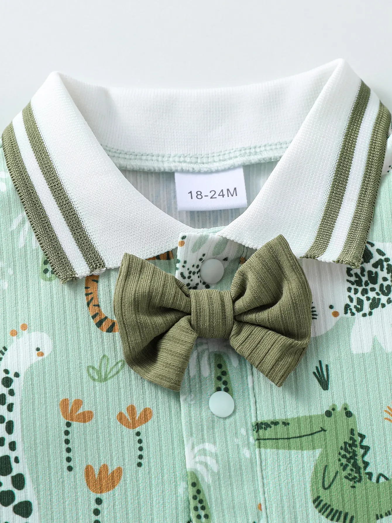 2Pcs Kids Boys Sets For Summer Short Sleeve With Bow T-shirt Cute Animal Printed Gentleman's suit For1-6Y Children Clothes