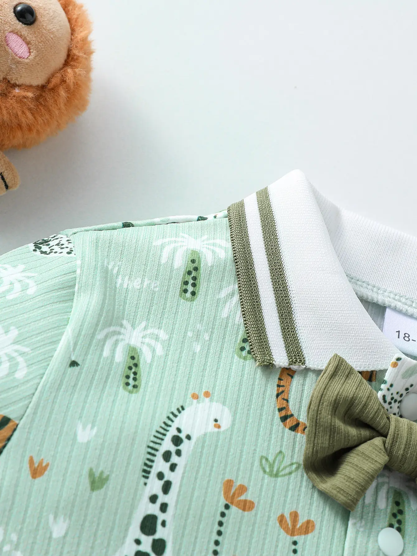 2Pcs Kids Boys Sets For Summer Short Sleeve With Bow T-shirt Cute Animal Printed Gentleman's suit For1-6Y Children Clothes