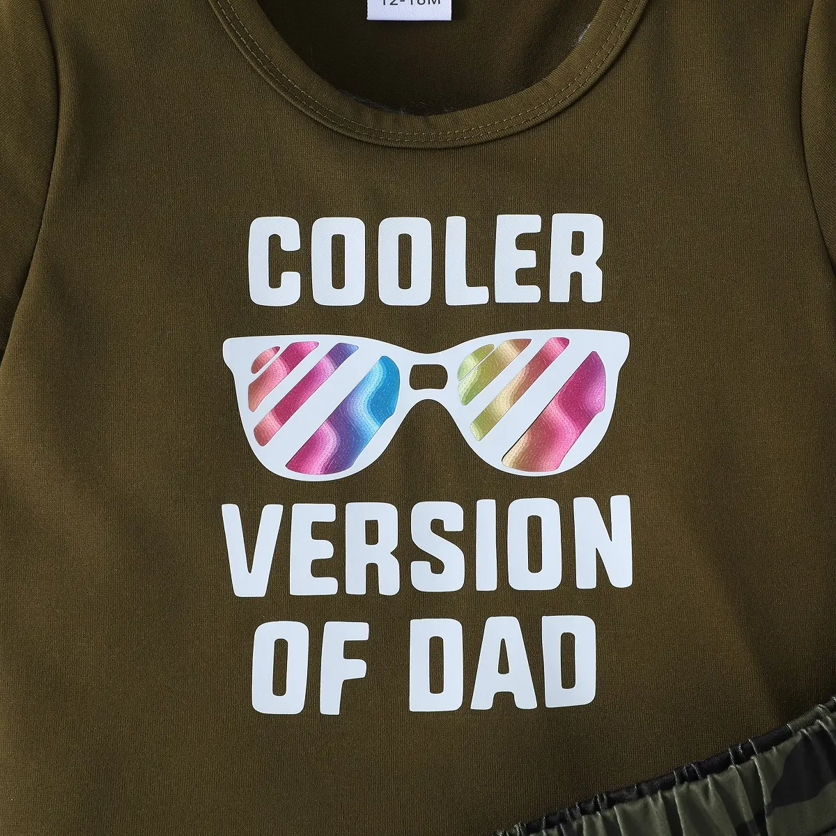 Boys’ Summer New Arrival Letter Print Short Sleeve T-shirt + Camouflage Shorts Casual Fashion Set