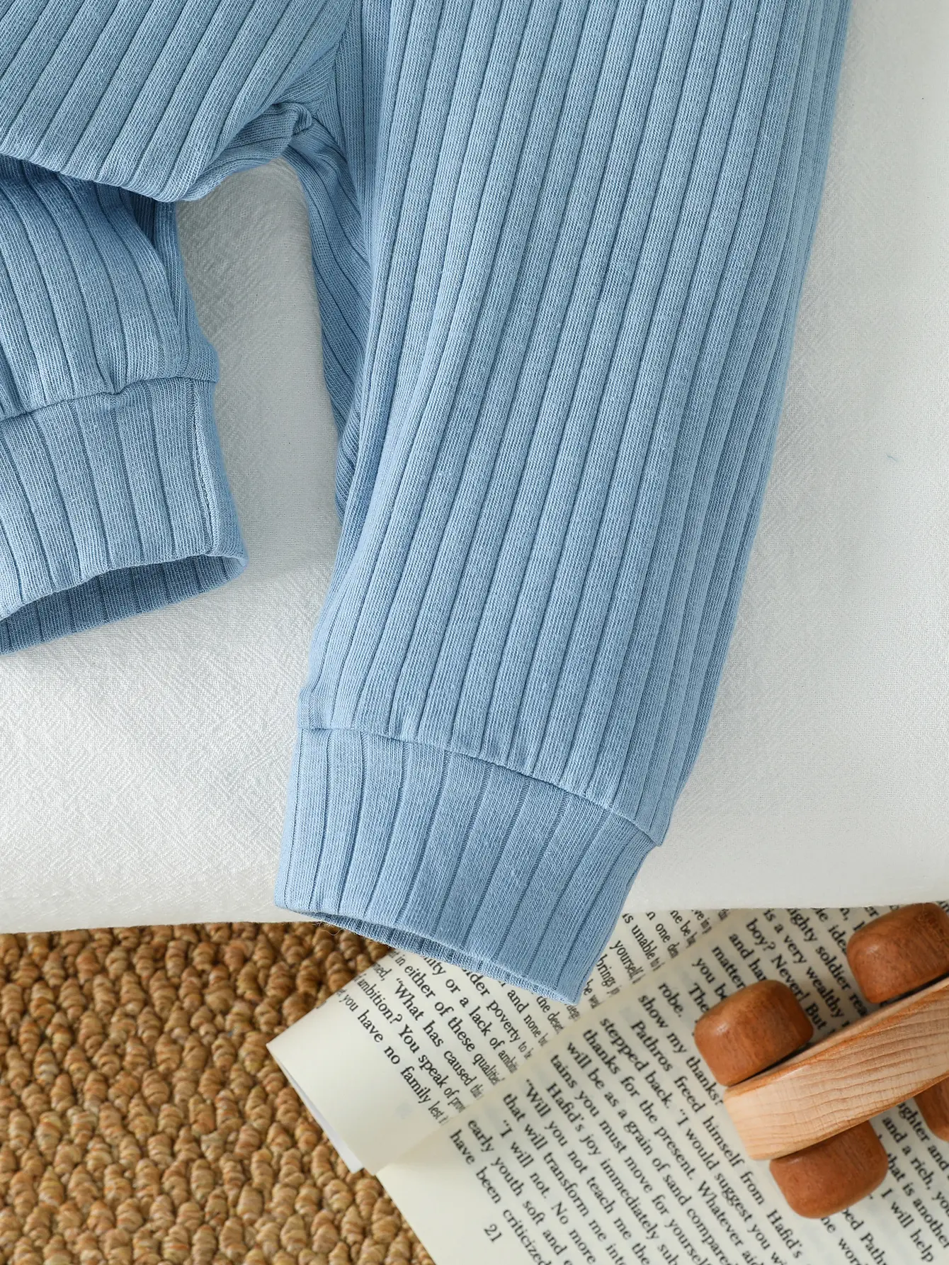 Infant Newborn  Cotton Baby Girl Boy Spring Autumn Ribbed/Plaid Solid Clothes Sets Long Sleeve Bodysuits &Pants 2PCs Outfits