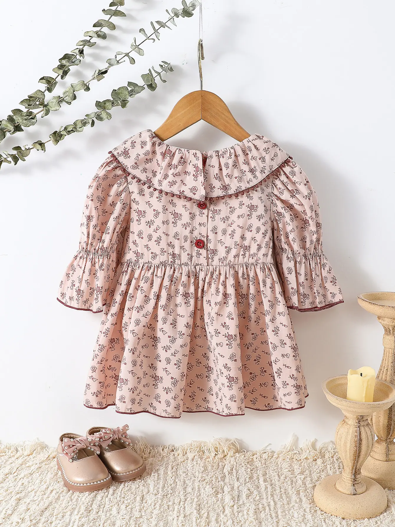 2025 Kids All Seasons Long Sleeve Printing Floral With Button Casual T-shirt For 2-6Y Children Clothes