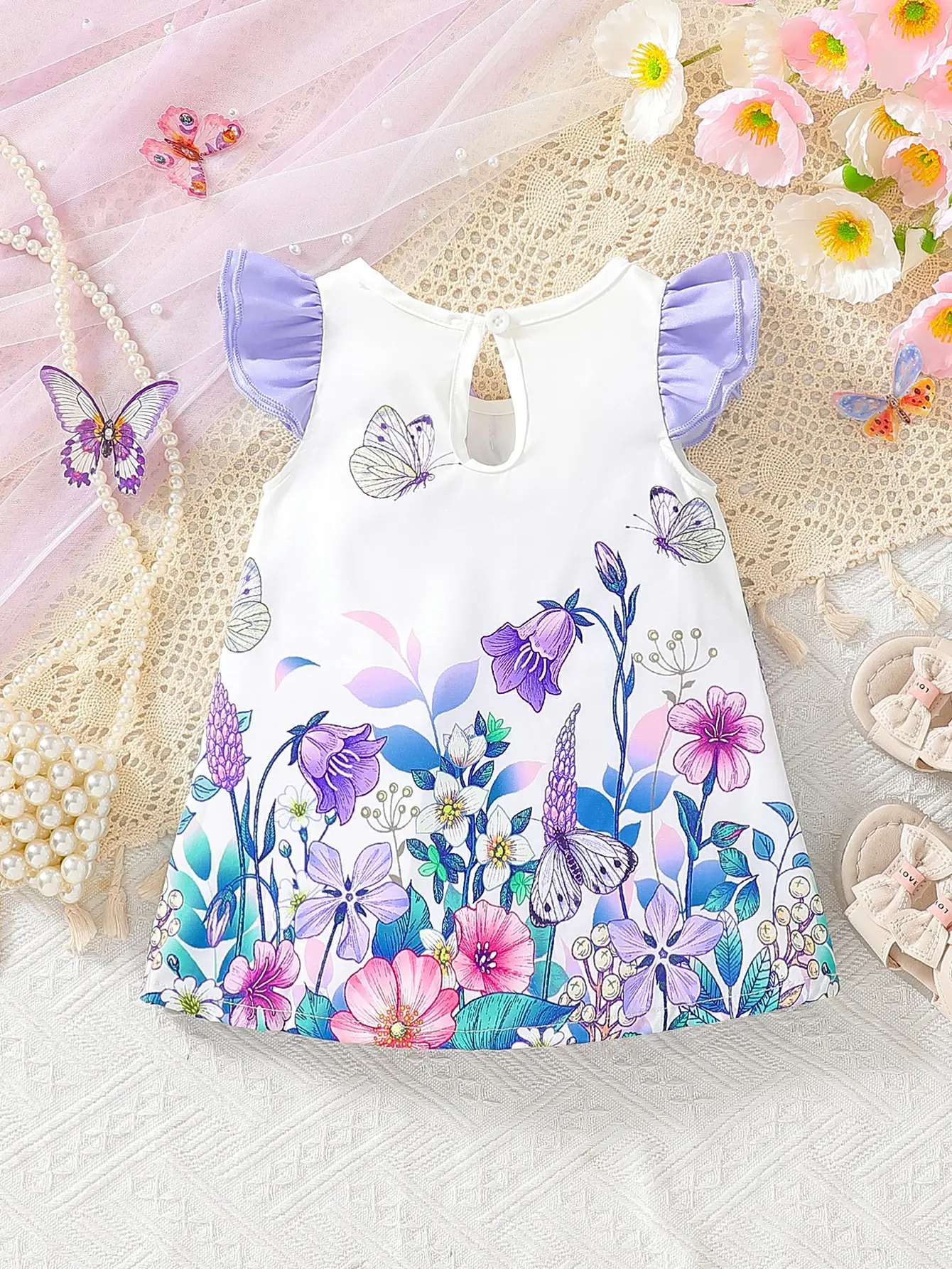 2025 Summer New Arrival! Baby Girl’s Bow Print Dress: Sweet, Cute, and Super Versatile.