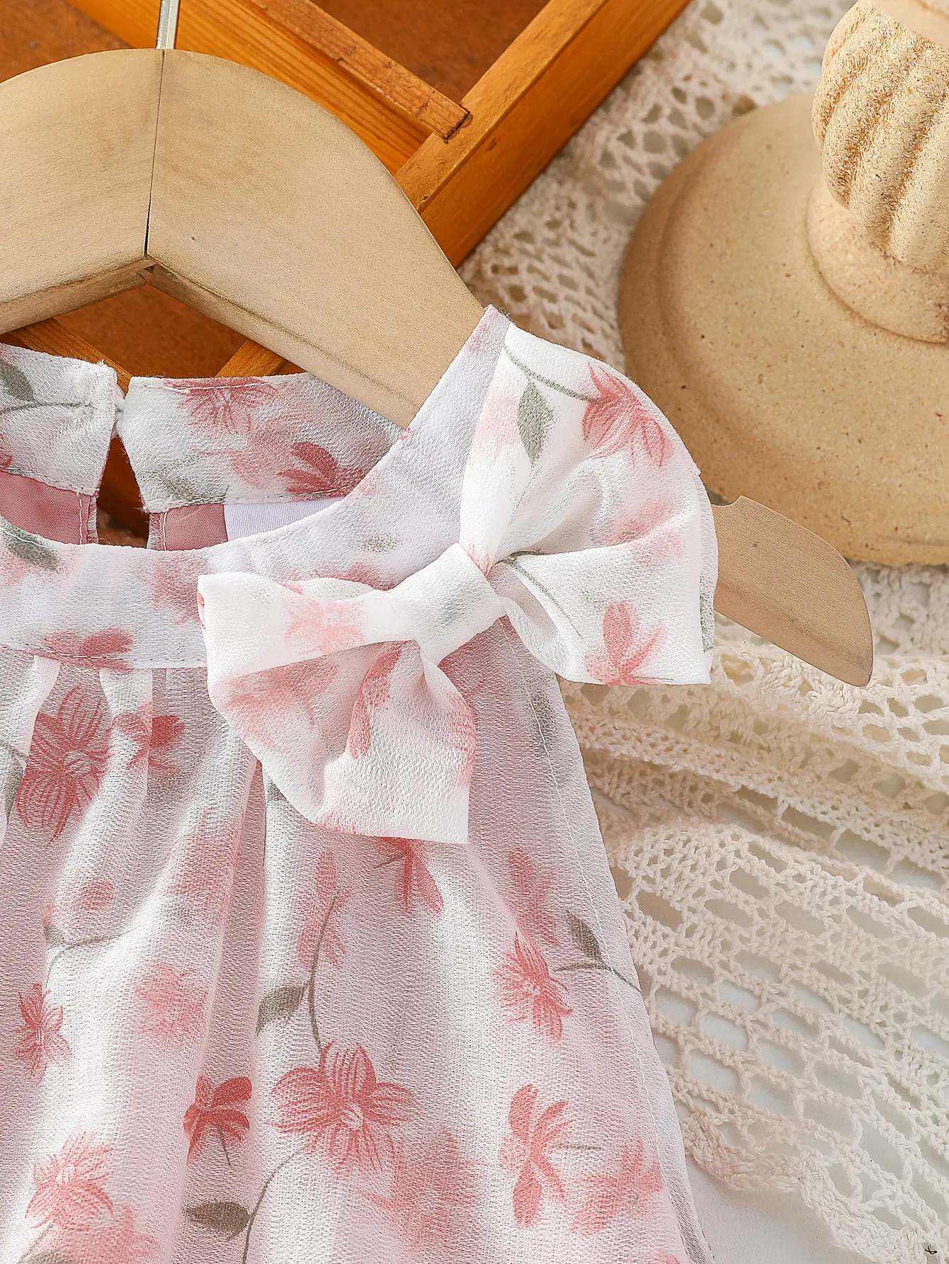 2PCS toddler girl clothes Sleeveless Print Floral Top With Bow+ Print Floral shorts set Summer New Style children clothes