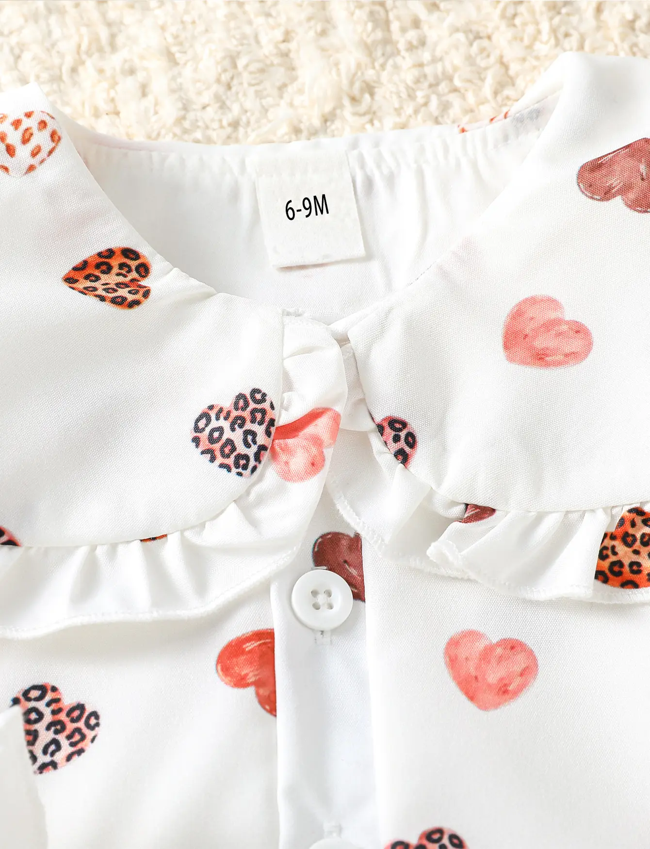 2-Pieces Baby Girls Long Sleeve Print Heart T-shirt Summer +Pleated Skirt Outfit Sets For 1-3Y Clothing Fashion Casual Suit
