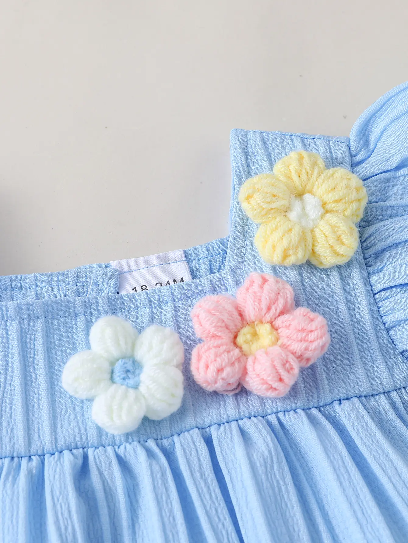 Children Clothes Sets For 1-6Y Summer Sleeveless With Flower Sea wave strip Top& Solid Long Pants Casual Clothes Suit