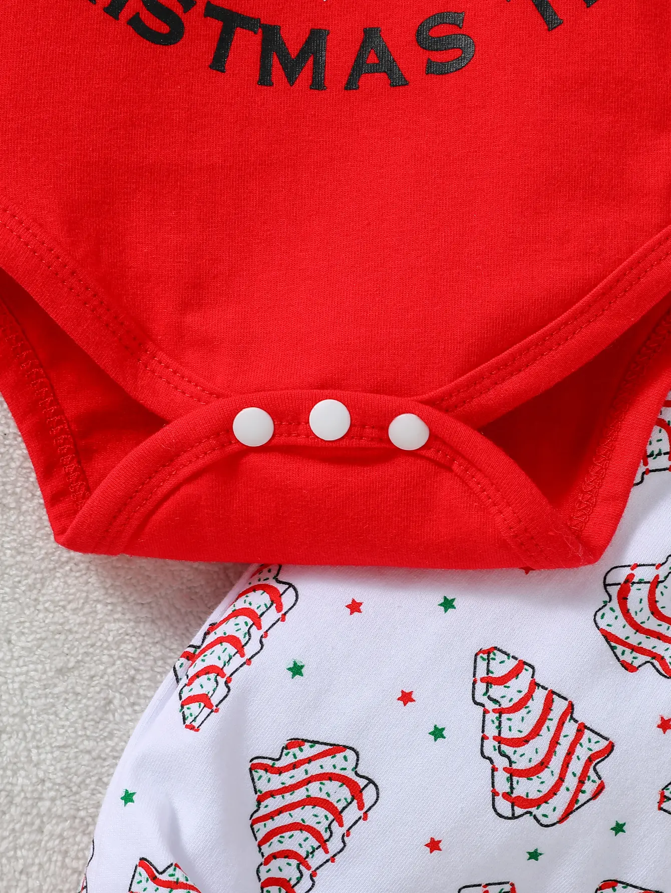 4pcs baby  autumn Long Sleeve Cotton (0-18M) Red unisex  leisure christmas Trees For Christmas Pantsuit Clothing Set+Hat+Headba