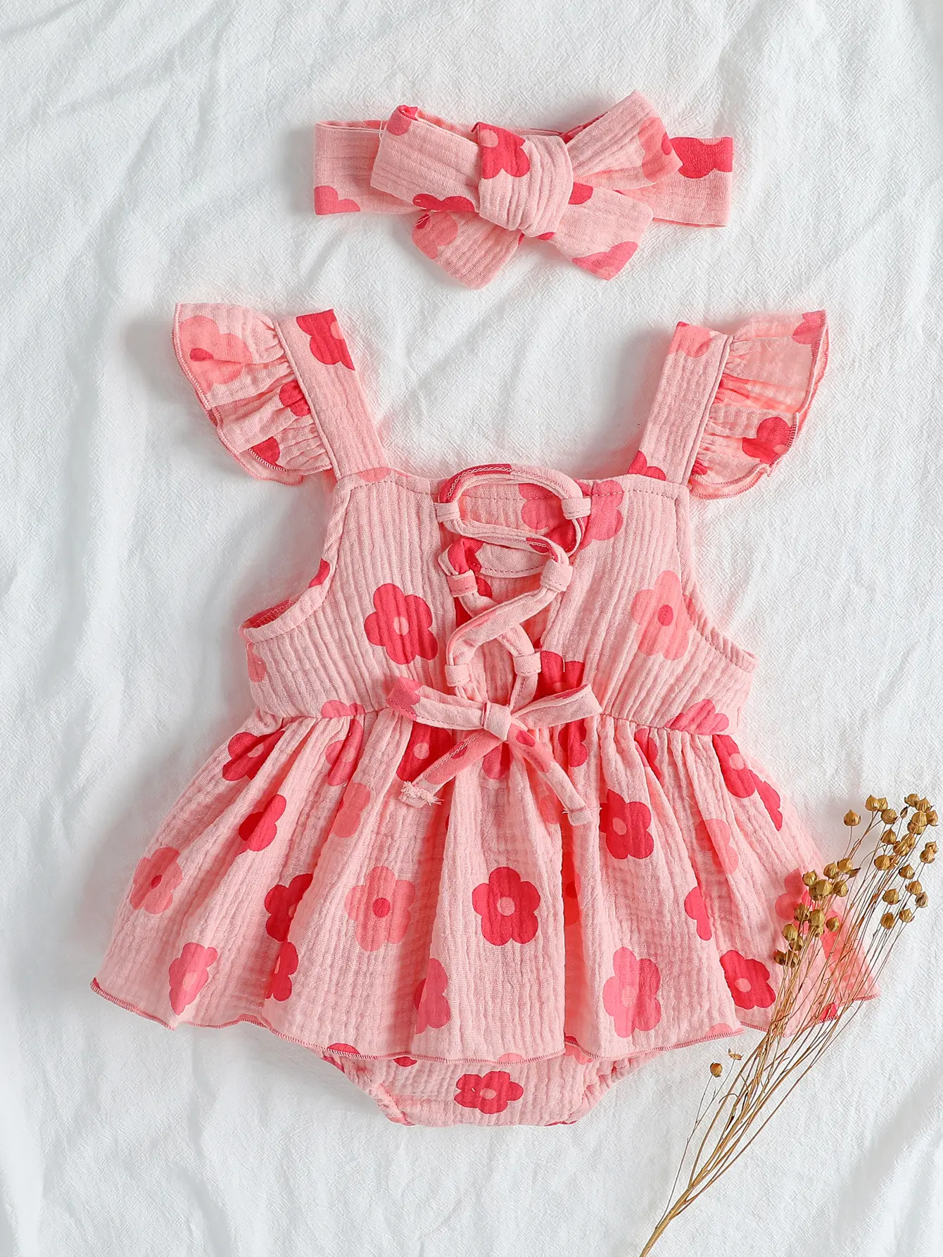 Summer Baby Girl’s Stylish Sleeveless Romper Dress, Thin Cotton Romper with Cute Design