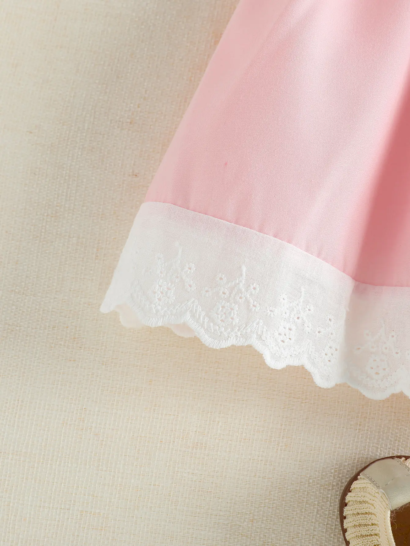 2025 Summer Pink Ruffled Collar Doll Dress for Baby Girl, Cute Princess Sleeveless Vest Dress
