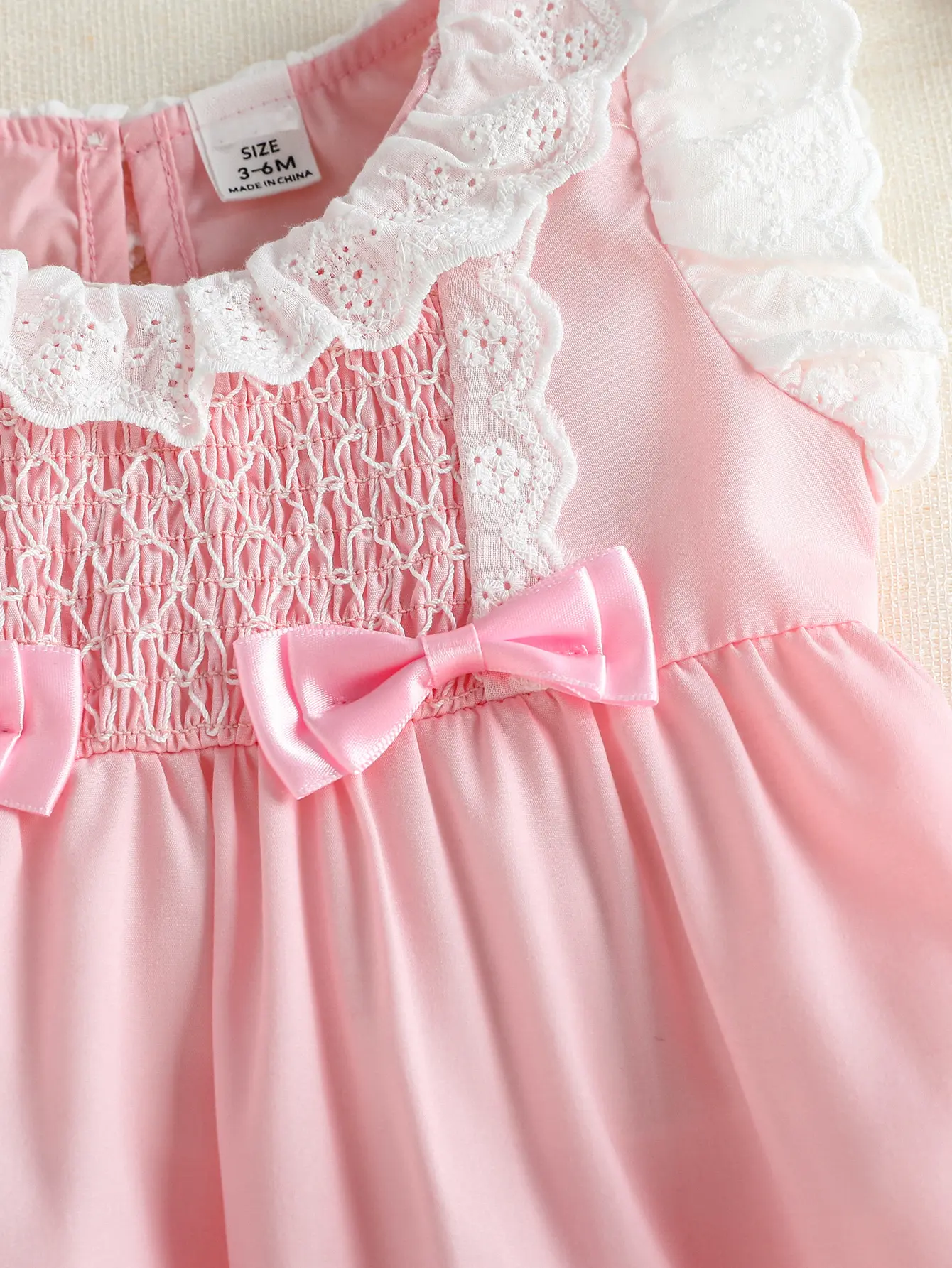 2025 Summer Pink Ruffled Collar Doll Dress for Baby Girl, Cute Princess Sleeveless Vest Dress