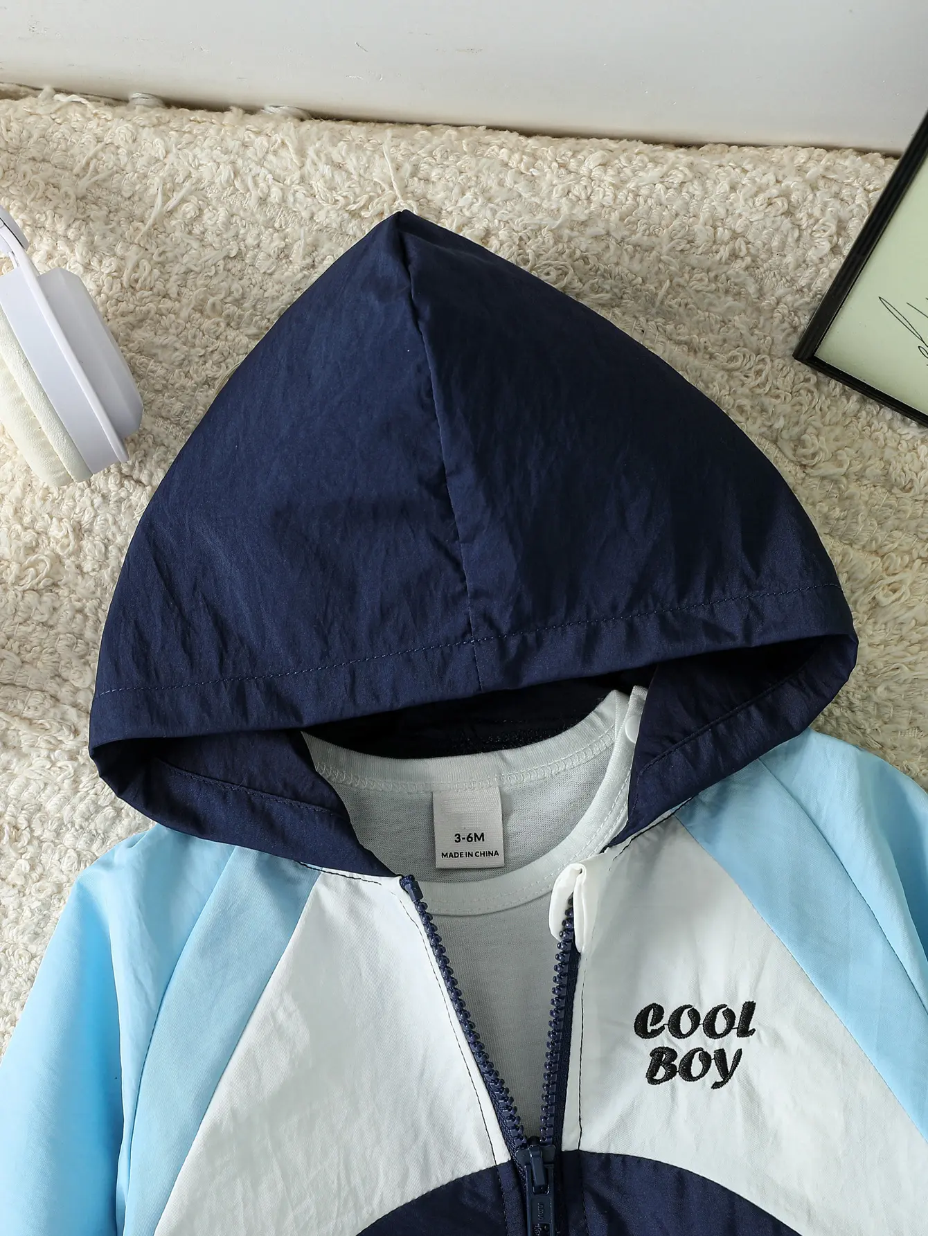BabyBoys Spring Autumn Long Sleeve Coats Kids Jackets Toddler Hooded Windbreaker With Pocket Zipper Outerwear Clothes For 1-3Y