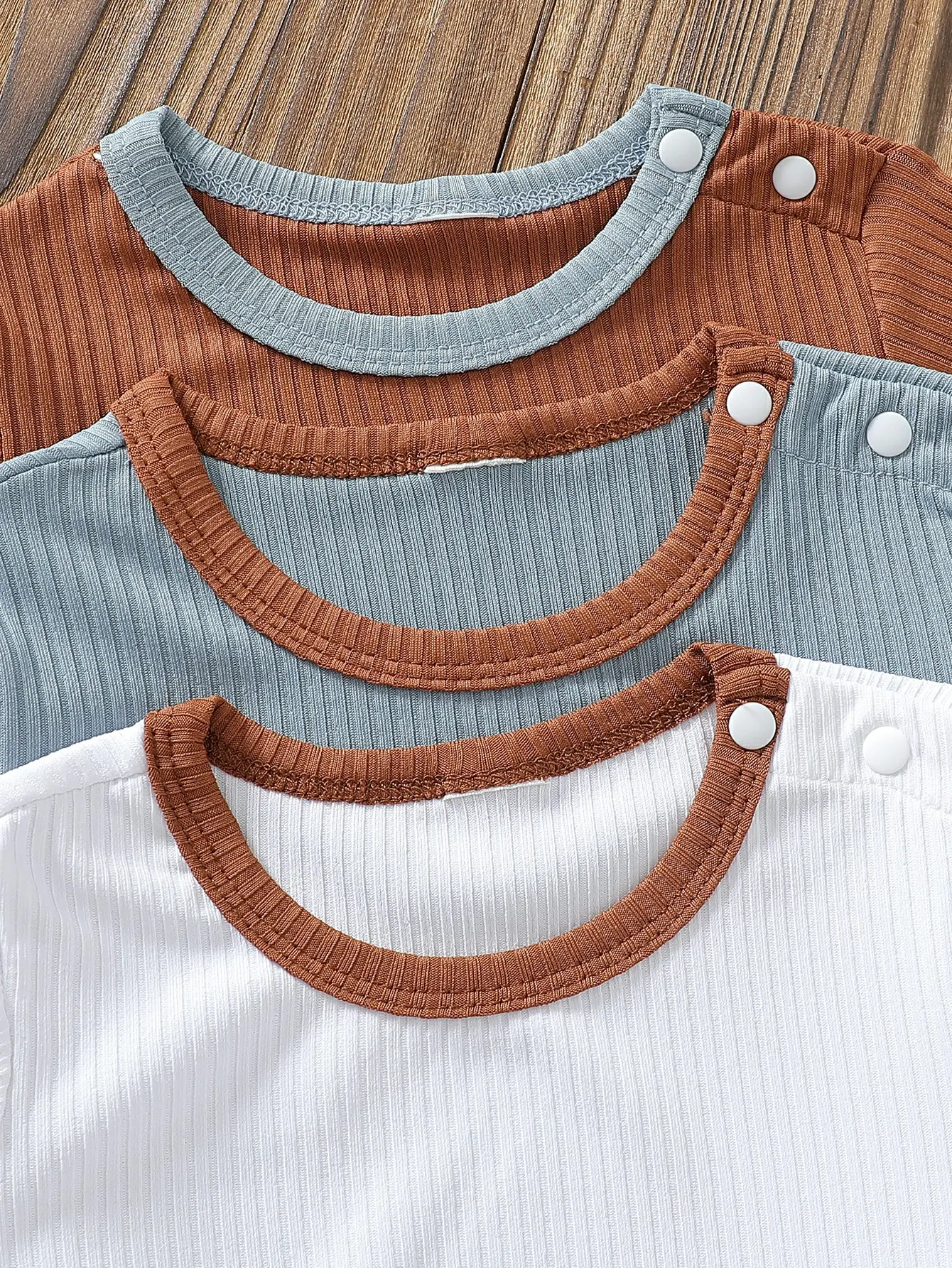 New Summer Infant Pure Color Breathable Casual Rompers with Sun Protection Hat 6-Piece Set for Boys