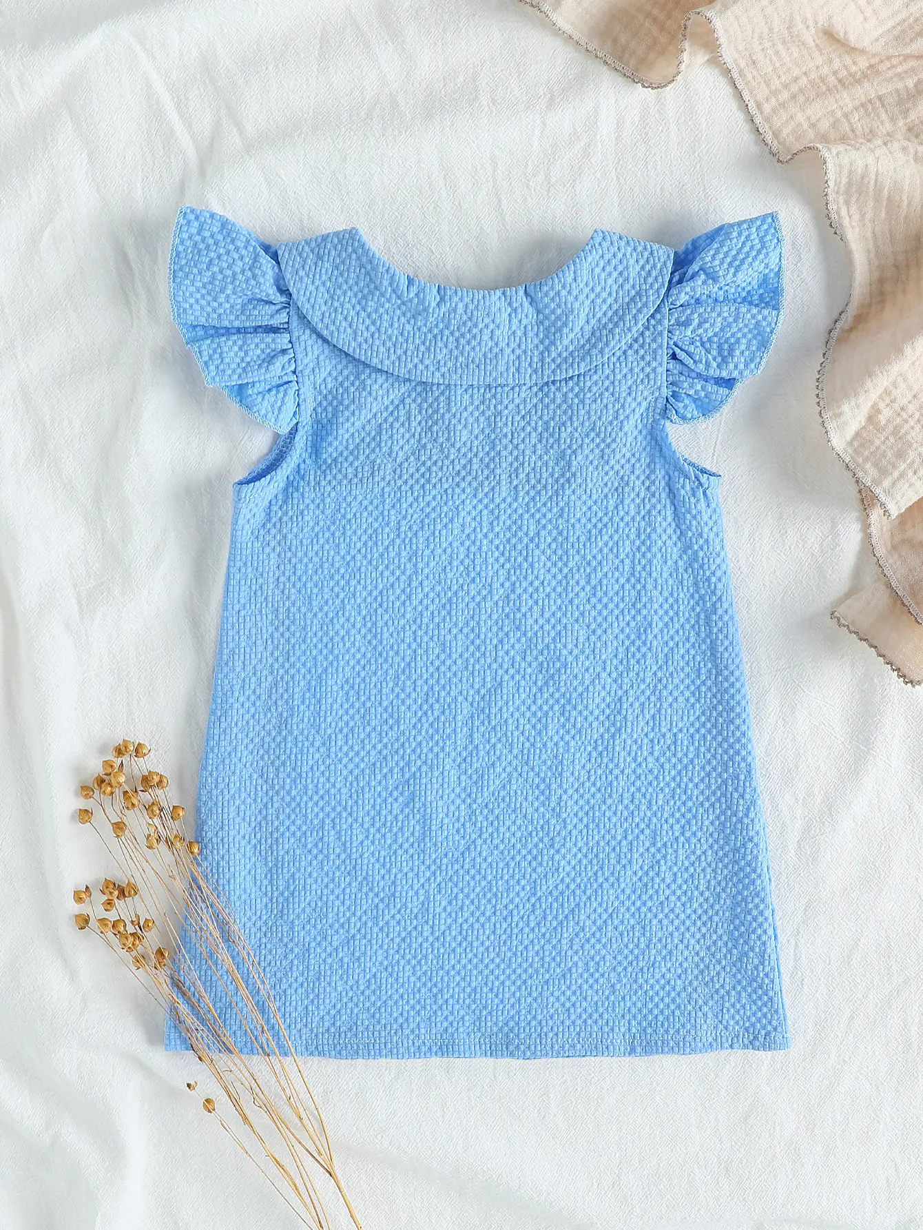 Girls Stylish Baby 2025 Princess Dress New Summer Solid  Girls Dress With Bow  Korean Casual Girl Dress For 1-3Y