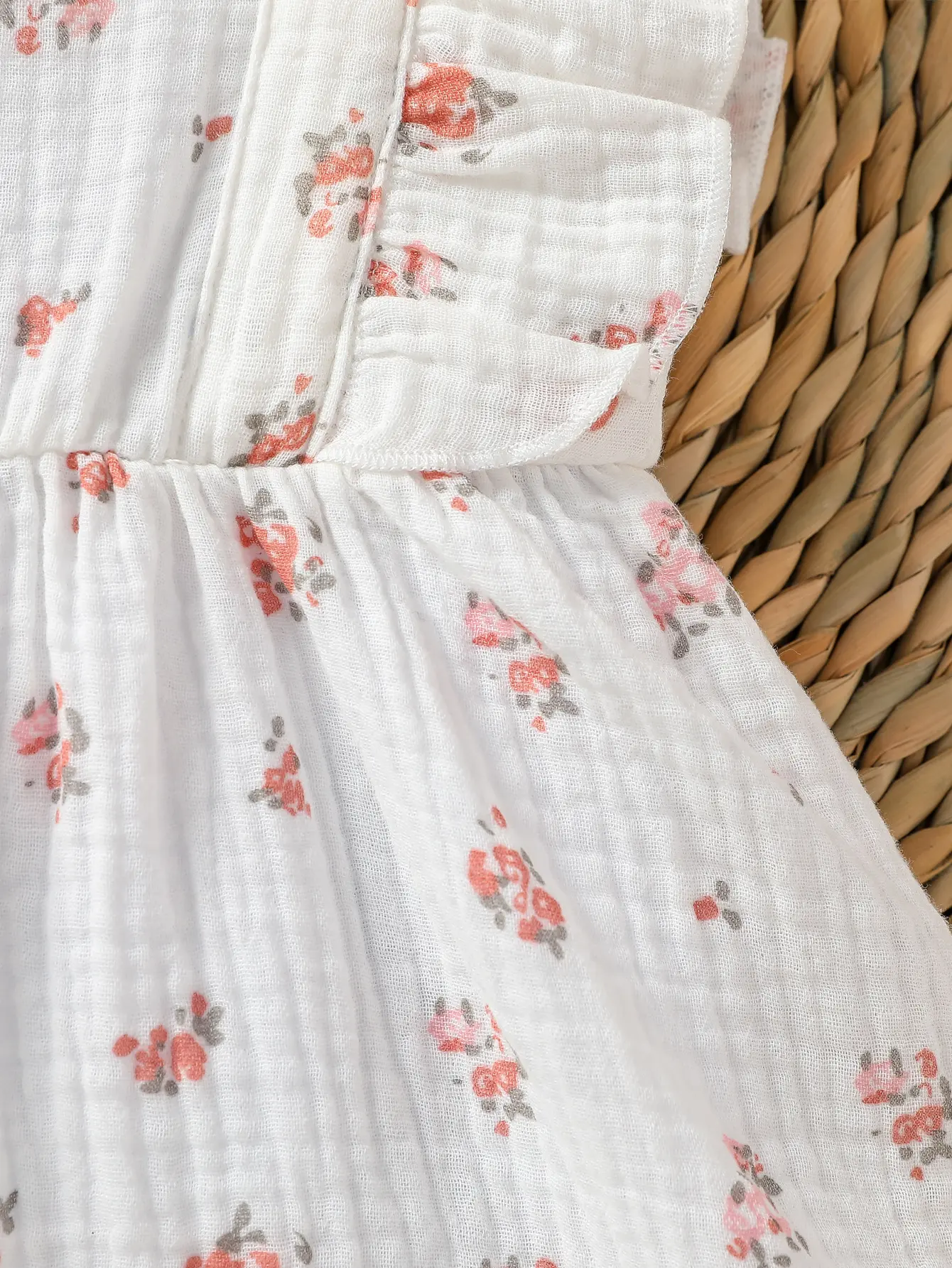 2024 Baby girls Summer Sleeveless Print Flower Cotton Streetwear Fashion Dress (0-6M)