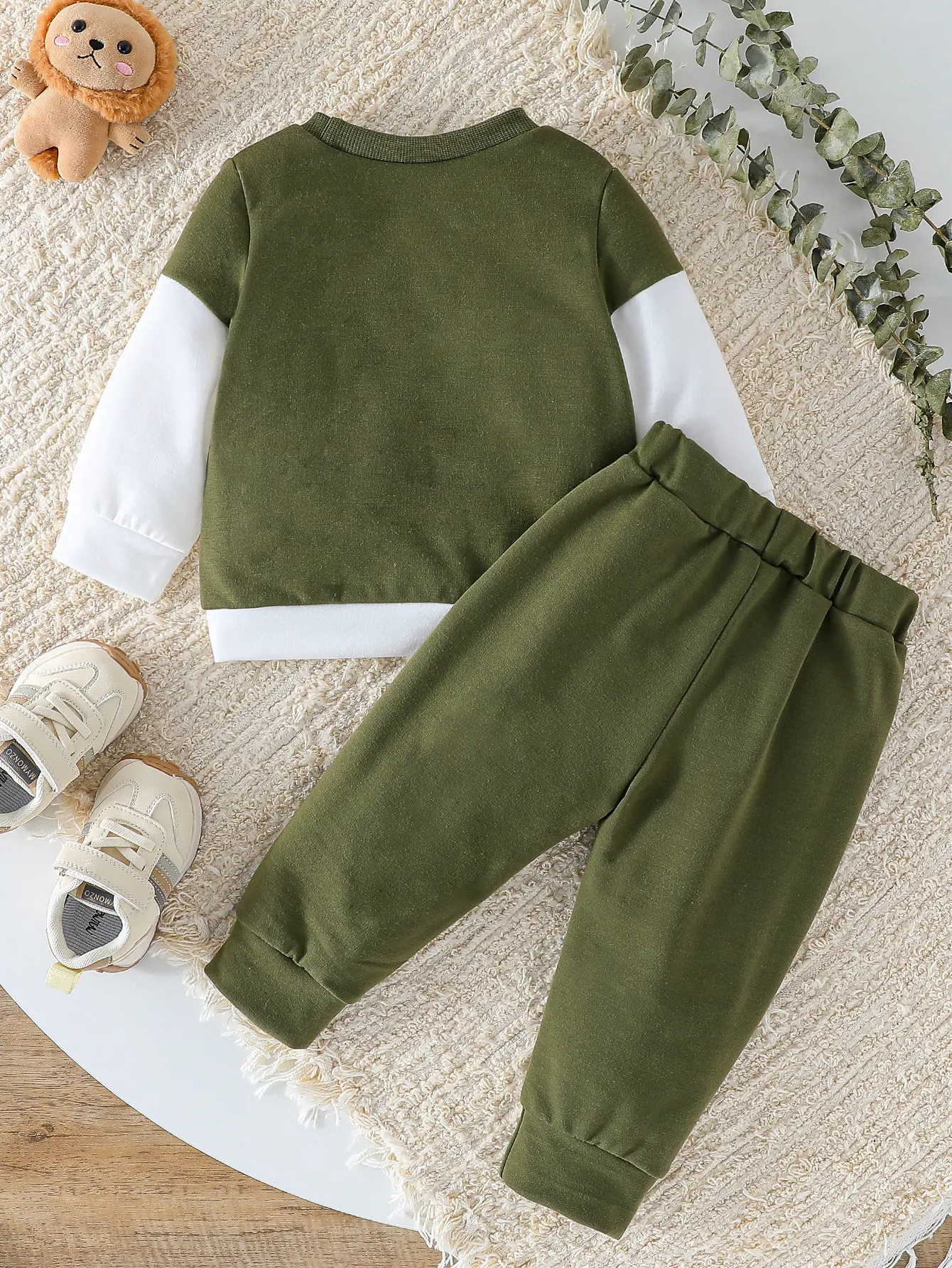 2pcs Baby Boy Contrast Color Pant Sets Spring Autumn Clothes Long Sleeve Sweatshirt Tops Sets Baby Items Casual Daily Clothing