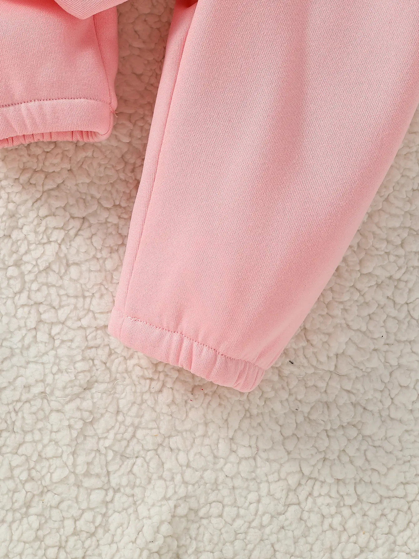 Baby Girl Fall Winter Clothes Solid Color 2 Piece Set Fleece  Set Fur Sweasthirt Turtleneck &Pants  Sportswear For 1-3Y