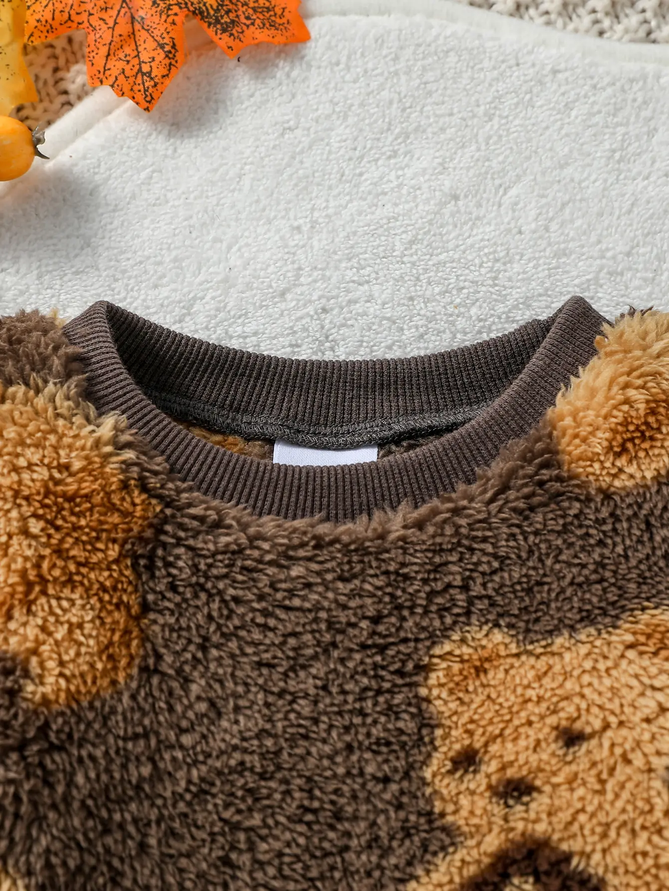 2024 New Style 6M-3Y Baby Unisex 2-piece Infant/Toddler Winter Cute Little Bear Plush Sweater Pants Casual Set