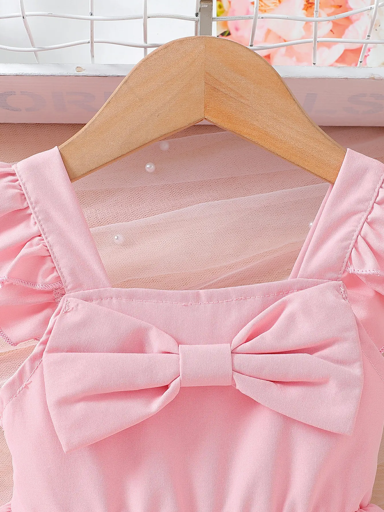 Children’s Chic Princess Dress with Puff Sleeves in Thin Fabric, Korean-Style School-Inspired Summer 2025 New Arrival