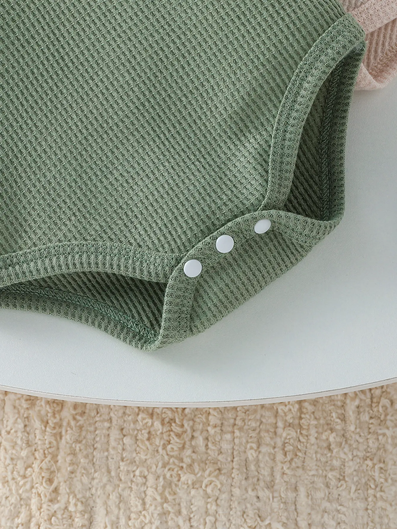 Summer Thin Solid Color Baby Crawling Suits