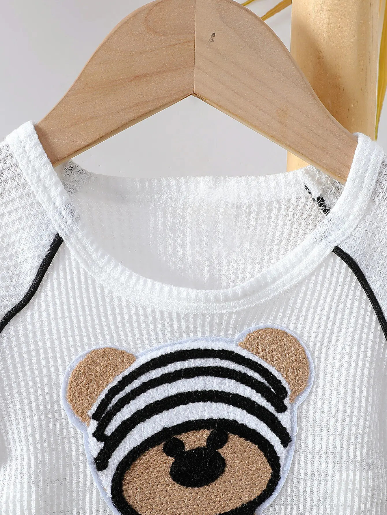 Infant Summer New Style Unisex Baby Bear Print Short-Sleeve T-shirt and Shorts 2-Piece Set