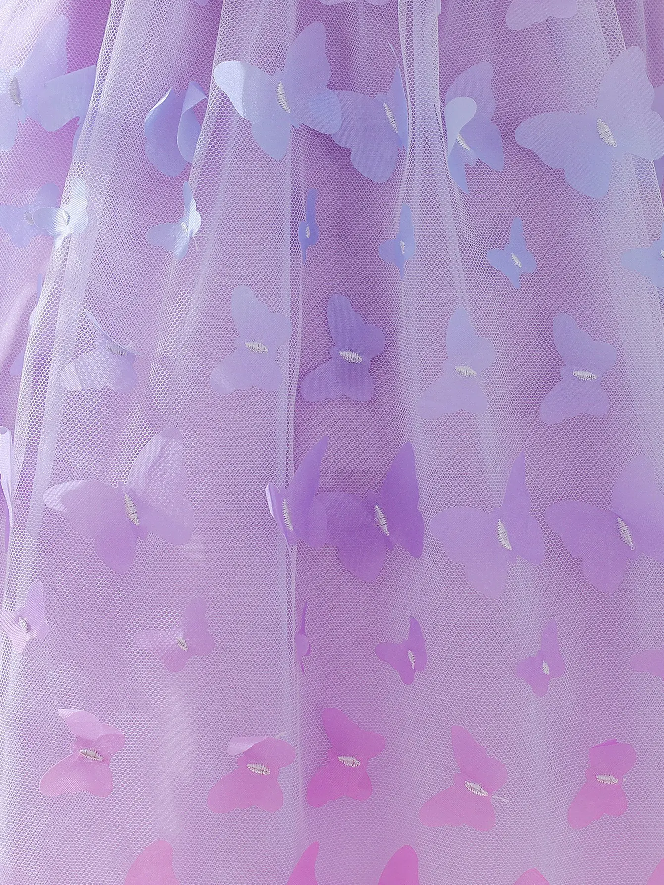 New Summer 3D Embroidered Butterfly Girl’s Strapless Sweet Princess Net Tulle High-End Stylish Dress