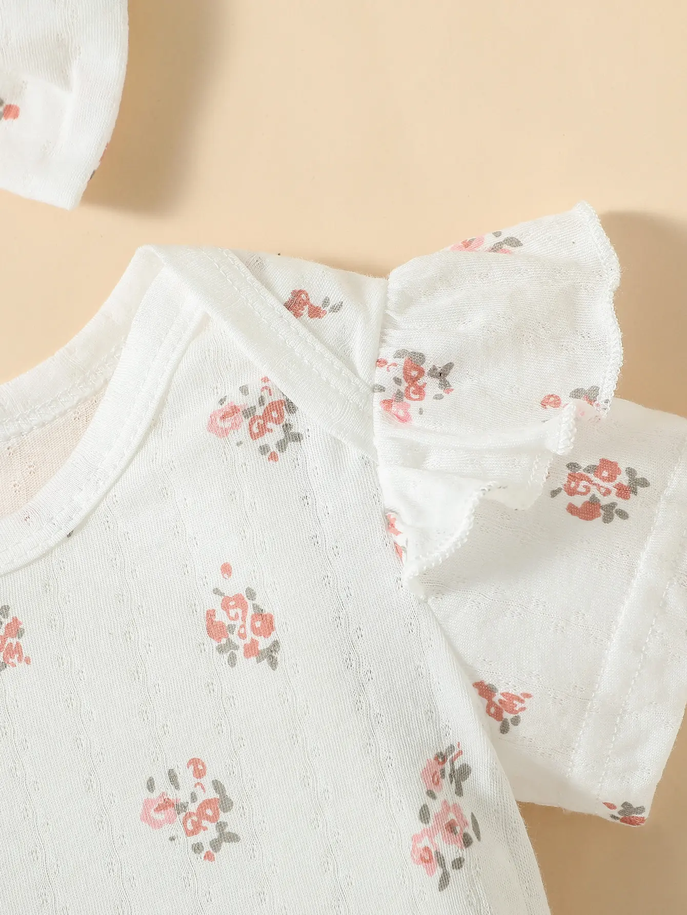 Baby Set girl leisure and simplicity printing short sleeves and trousers+Headband three piece