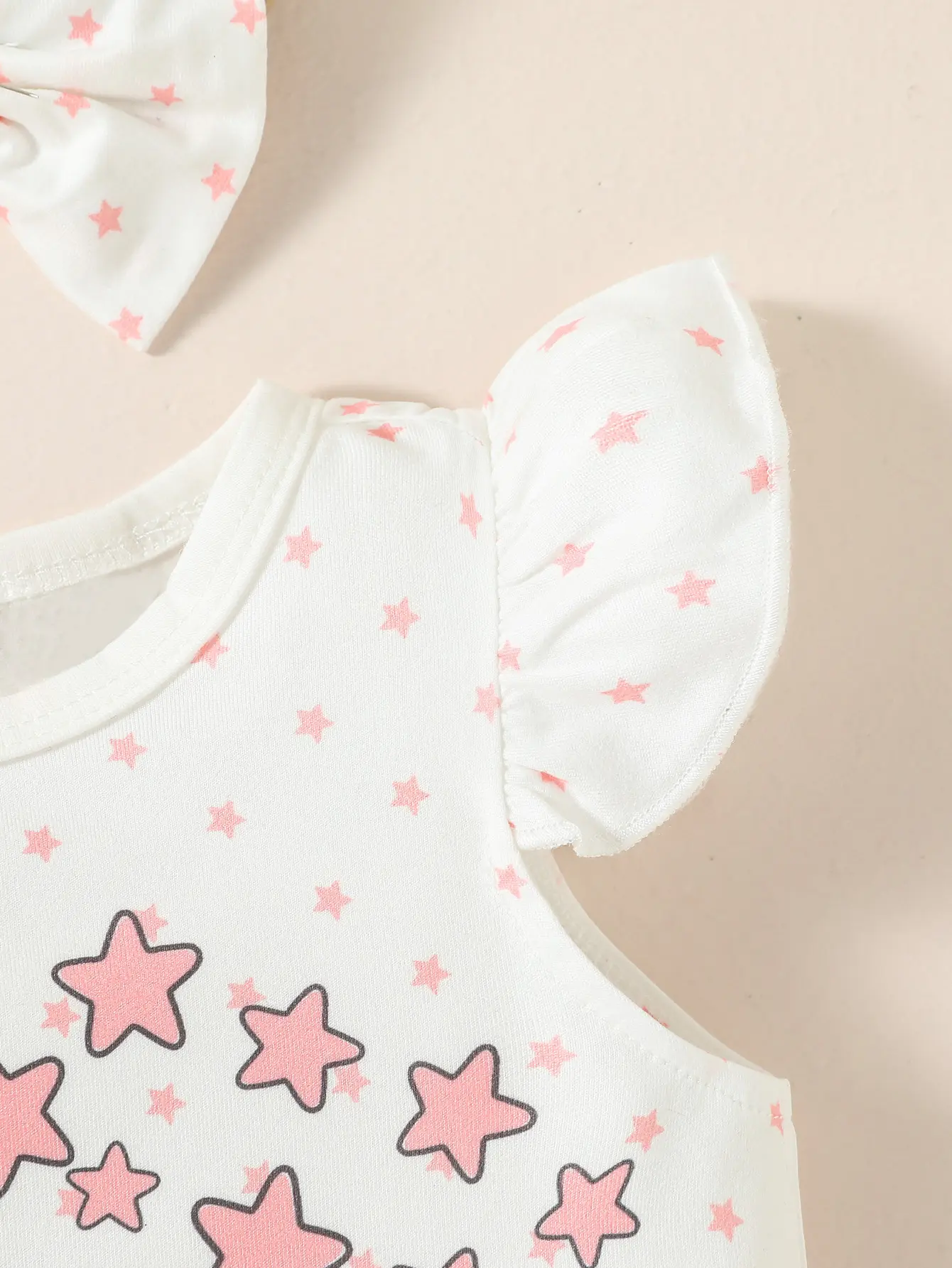 Baby girl Sleeveless summer simple and lovely cartoon Elephant printing Casual jumpsuits+Headband