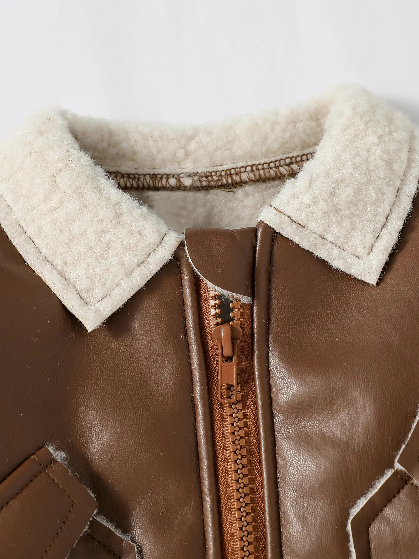 2024 New Fall/Winter g Baby Boys Long Sleeve Leather Jacket Coat For Cool Fashion Style Clothing 1-3Y