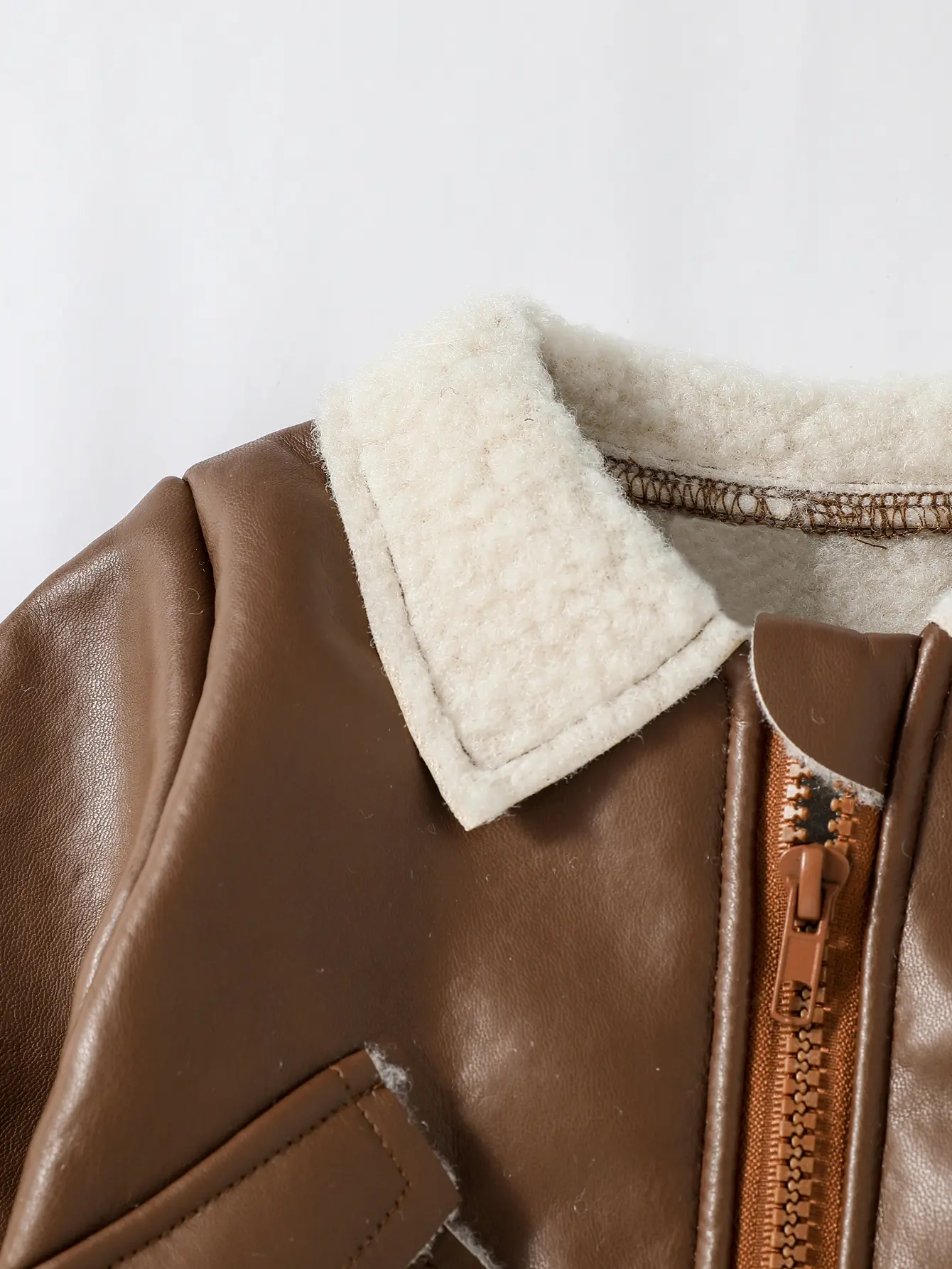 2024 New Fall/Winter g Baby Boys Long Sleeve Leather Jacket Coat For Cool Fashion Style Clothing 1-3Y