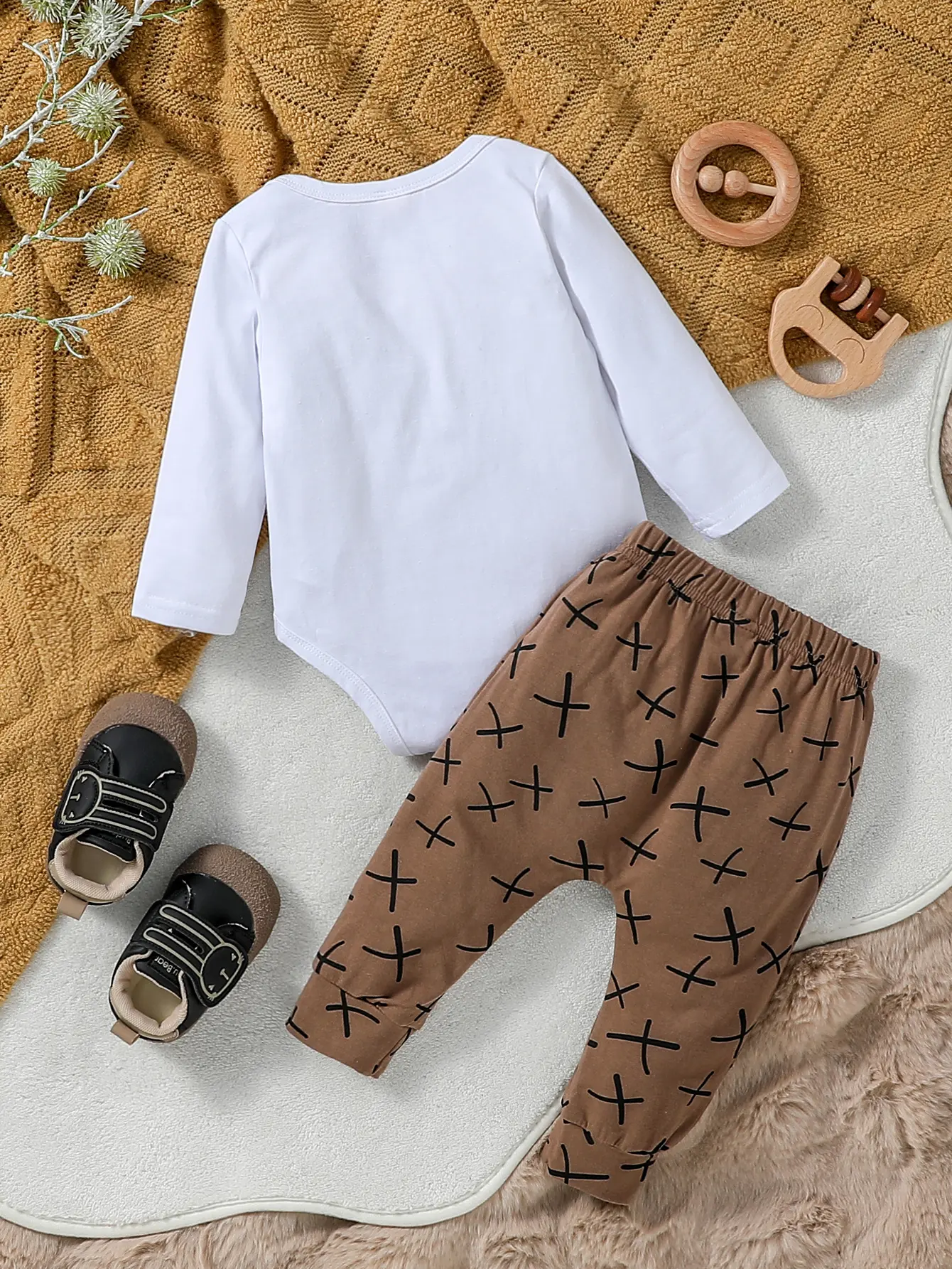0-18months Baby Boy Cotton Soft Clothing Set Fox Animal Print Long Sleeve Top Romper+Long Pants Infant Spring fall Outfits