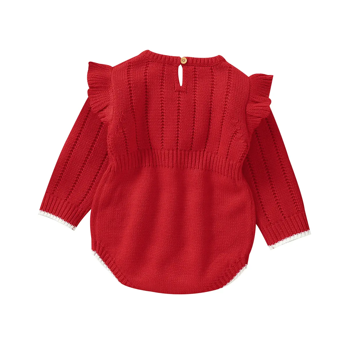 Cute Bowtie Long Sleeve Baby Rompers knitted Acrylic Newborn Jumpsuit Bodysuit Soft Infant Spring & Autumn One-piece Outfits
