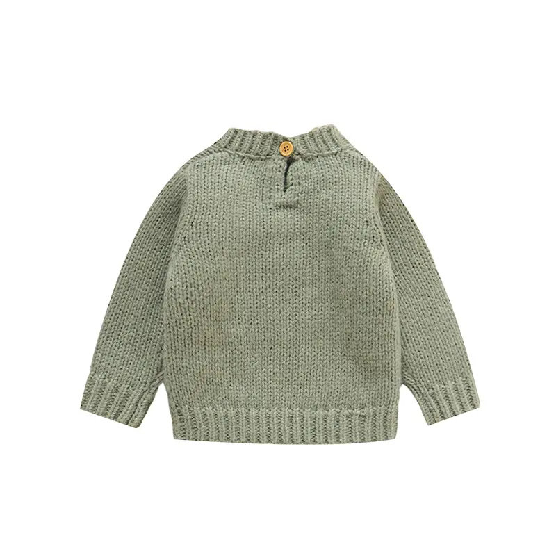 Skin-friendly Soft Texture Baby Girls Sweaters Autumn Winter Long Sleeve 6-36 Months Newborn Infant Knit Polyester Sweatshirt