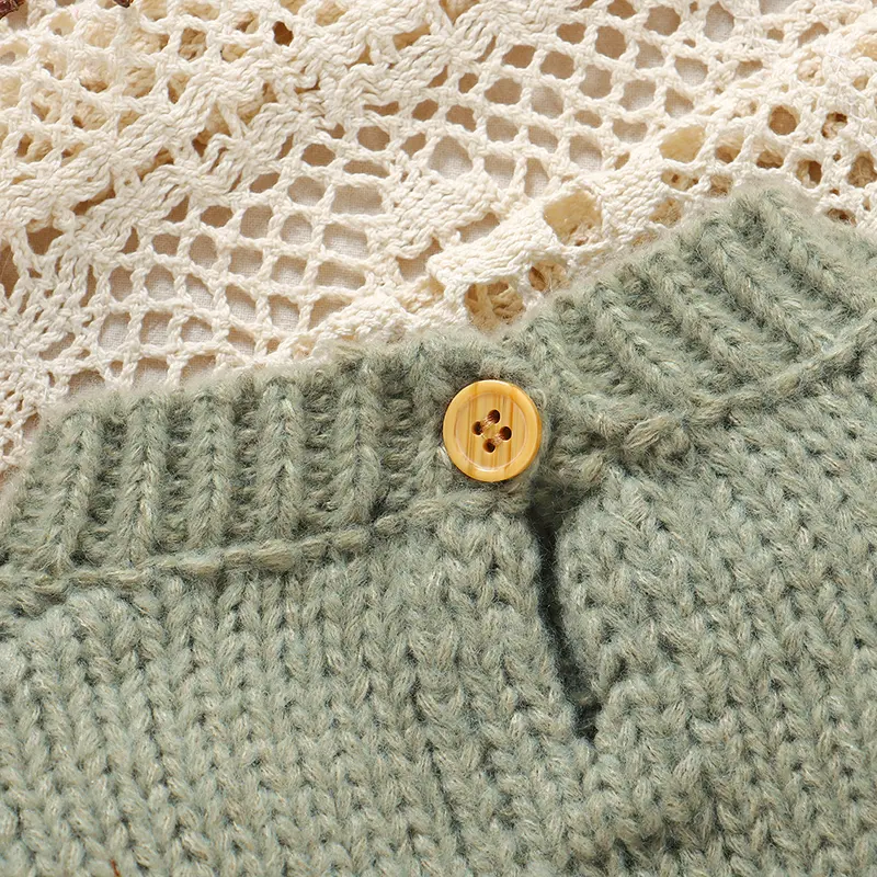 Skin-friendly Soft Texture Baby Girls Sweaters Autumn Winter Long Sleeve 6-36 Months Newborn Infant Knit Polyester Sweatshirt