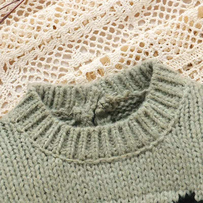 Skin-friendly Soft Texture Baby Girls Sweaters Autumn Winter Long Sleeve 6-36 Months Newborn Infant Knit Polyester Sweatshirt