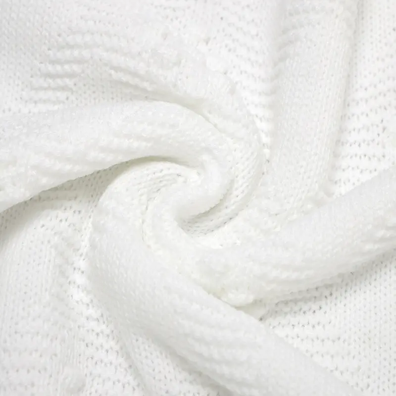Plain Rhombus Pattern 0-24 Months Newborn Boys & Girls Security Blankets Knitwear Acrylic Baby Swaddle Wraps Soft Infant Blanket