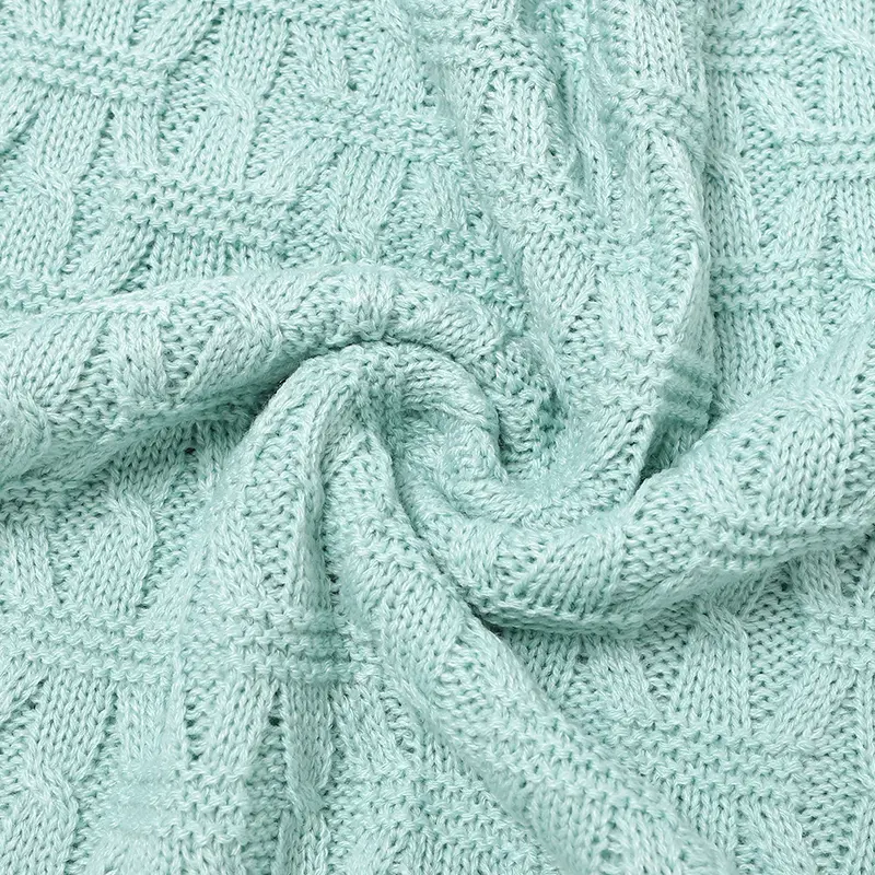 Breathable Baby Boys & Girls Swaddle Wraps 0-24 Months Newborn Nap Blankets Knitted Acrylic Infant Security Blankets