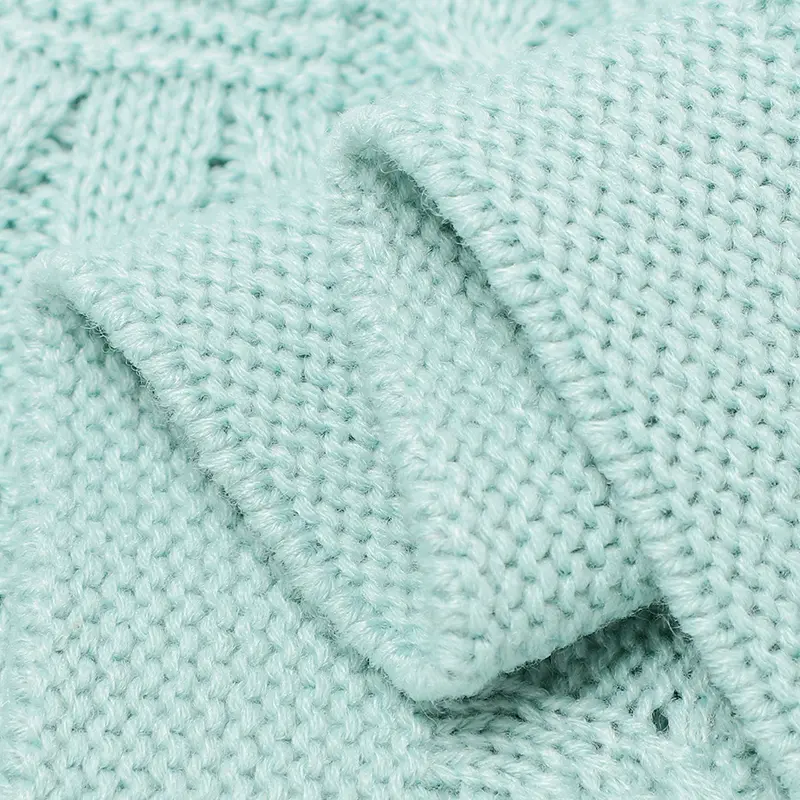 Breathable Baby Boys & Girls Swaddle Wraps 0-24 Months Newborn Nap Blankets Knitted Acrylic Infant Security Blankets