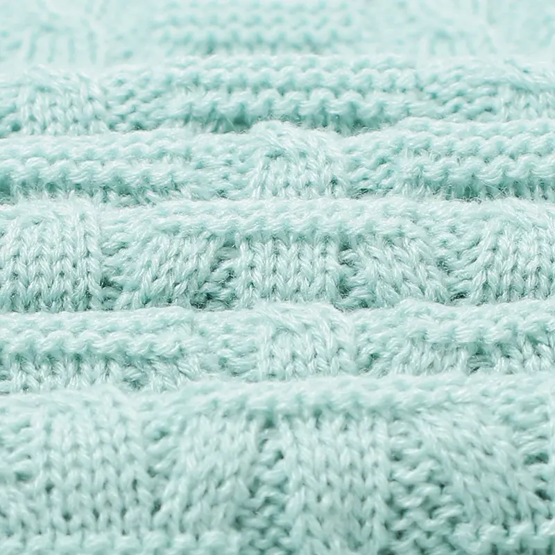 Breathable Baby Boys & Girls Swaddle Wraps 0-24 Months Newborn Nap Blankets Knitted Acrylic Infant Security Blankets