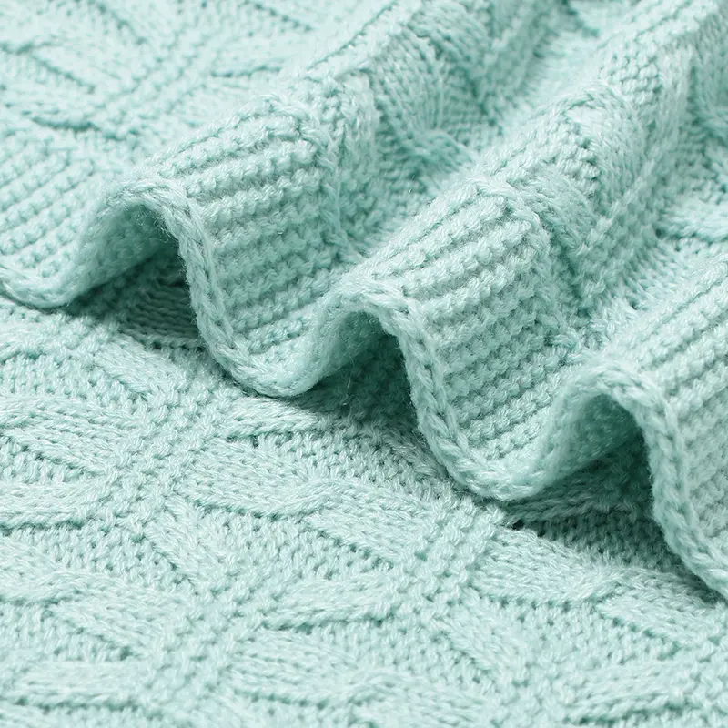 Breathable Baby Boys & Girls Swaddle Wraps 0-24 Months Newborn Nap Blankets Knitted Acrylic Infant Security Blankets