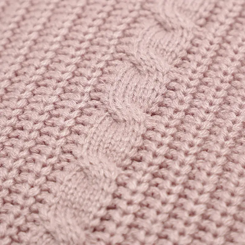 Solid Color Newborn Baby Swaddle Blankets Breathable Knitwear Infant Security Blankets Soft Acrylic Toddler Receiving Blankets