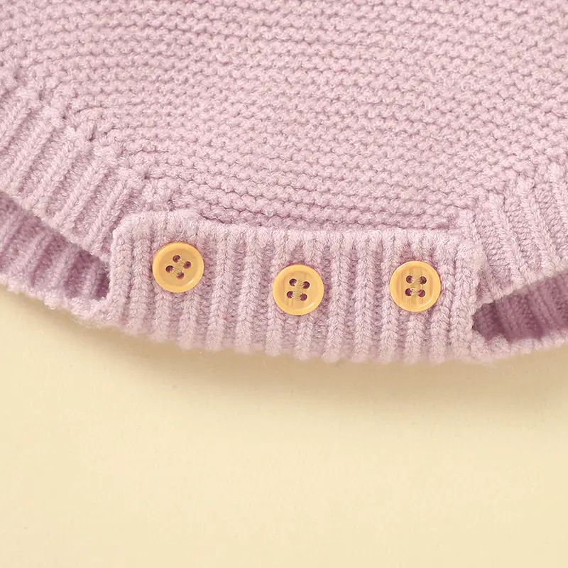 Skin-friendly Baby Girls Jumpsuit Long Sleeve 0-12 Months Newborn Pajamas Clothes Knit Spring &Autumn Infant Sweatshirt Rompers