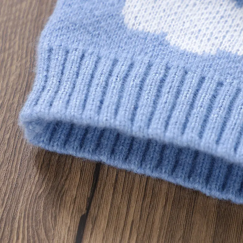Autumn Winter Baby Boys Girls Sweaters Knit Polyester Long Sleeve Aqua Blue 6-36 Months  Newborn Infant Casual Wear Sweatshirt