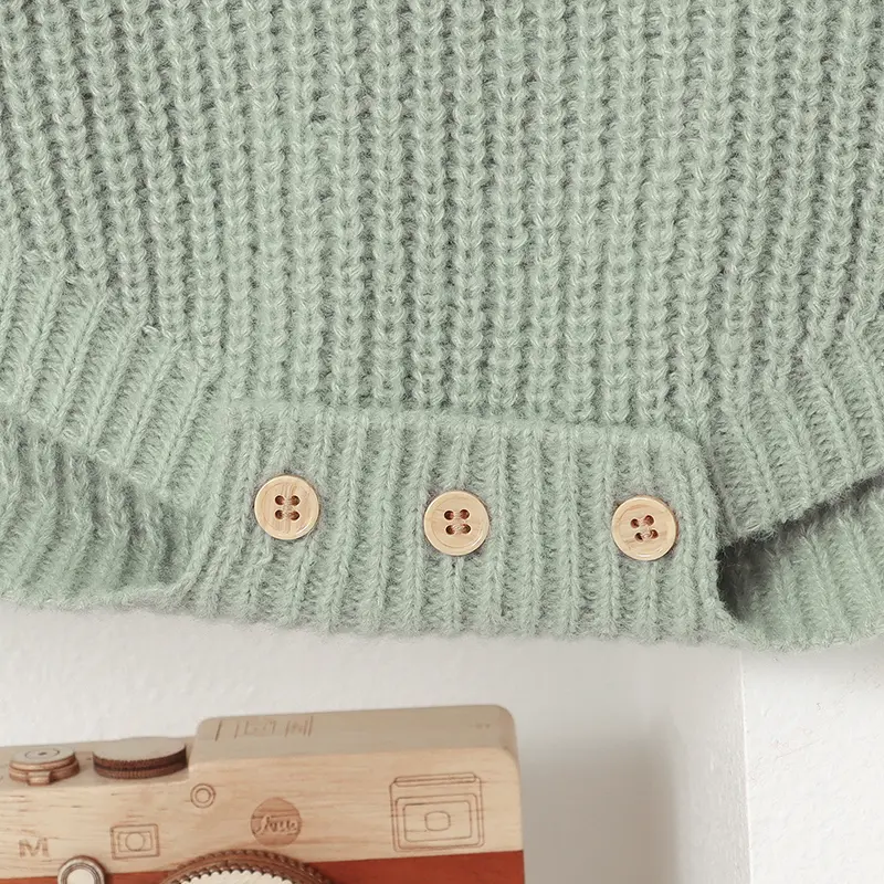 Pocket attached Long Sleeve Baby Boys & Girls Rompers Soft Texture 0-18 Months Newborn Infant Jumpsuit Bodysuit One-piece Outfit