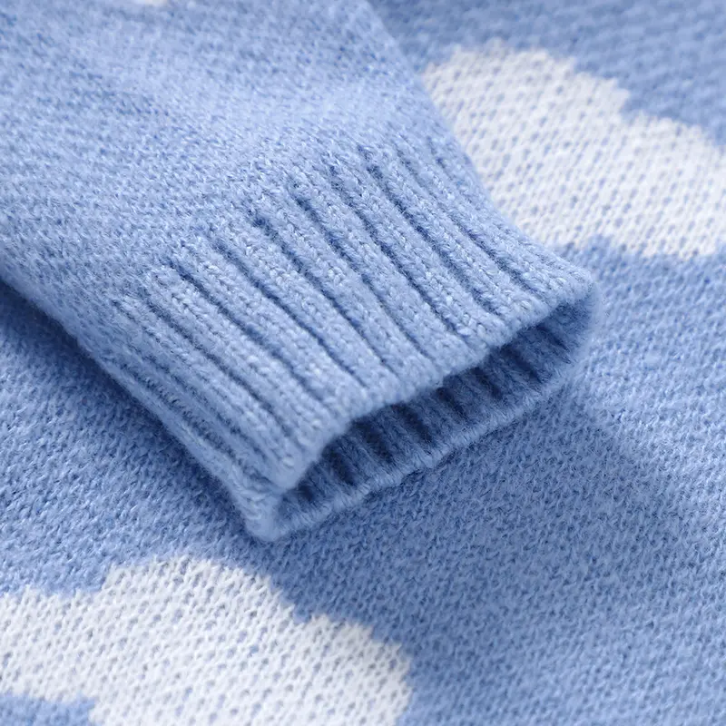 Autumn Winter Baby Boys Girls Sweaters Knit Polyester Long Sleeve Aqua Blue 6-36 Months  Newborn Infant Casual Wear Sweatshirt
