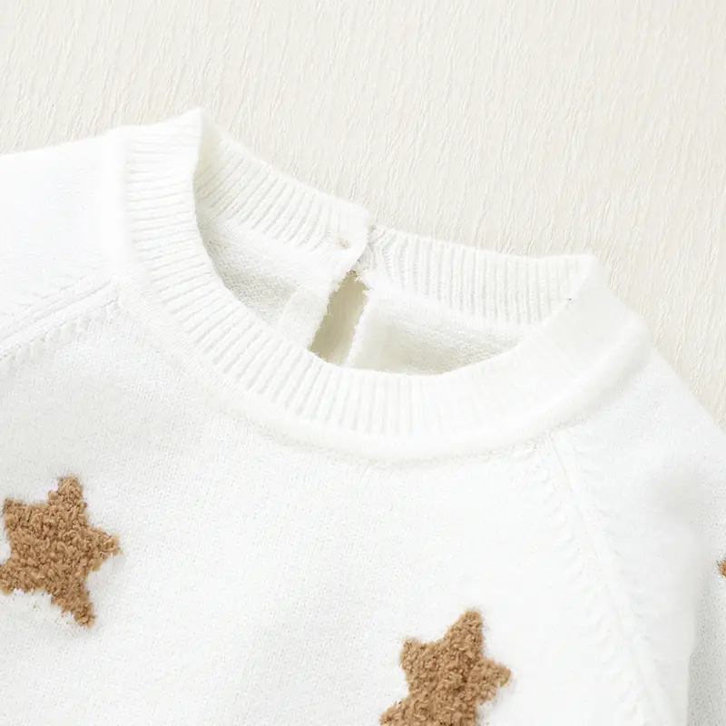 Cute Star Pattern Print Long Sleeve Baby Boys & Girls Spring & Autumn Rompers Soft Newborn Jumpsuit Breathable Infant Bodysuit