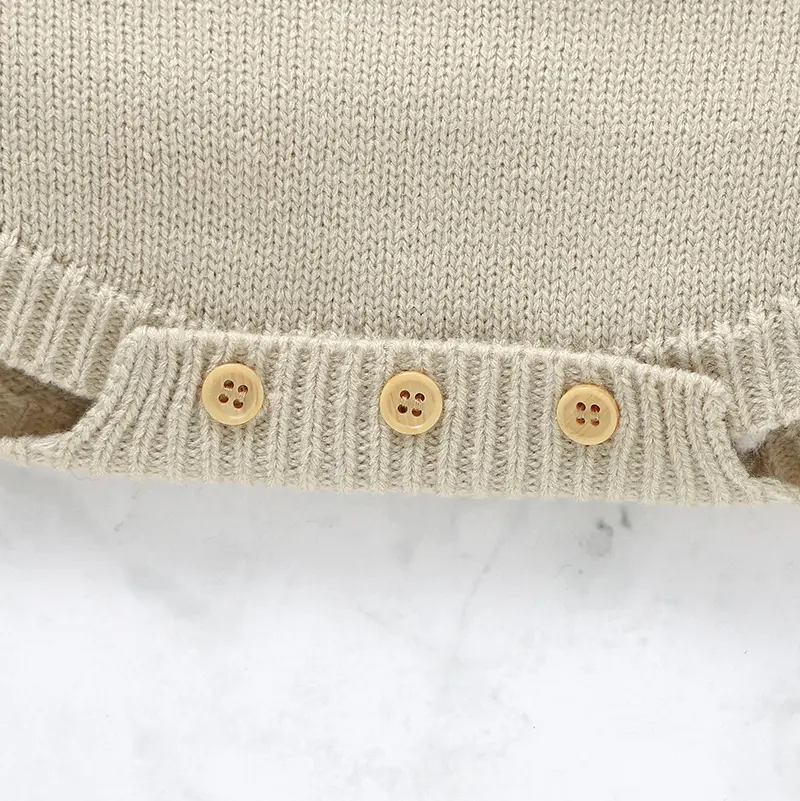 Adjustable Spaghetti Straps Baby Sleeveless Rompers Knitted Acrylic Sun Pattern Newborn Infant Bodysuit  Jumpsuit  Playsuit