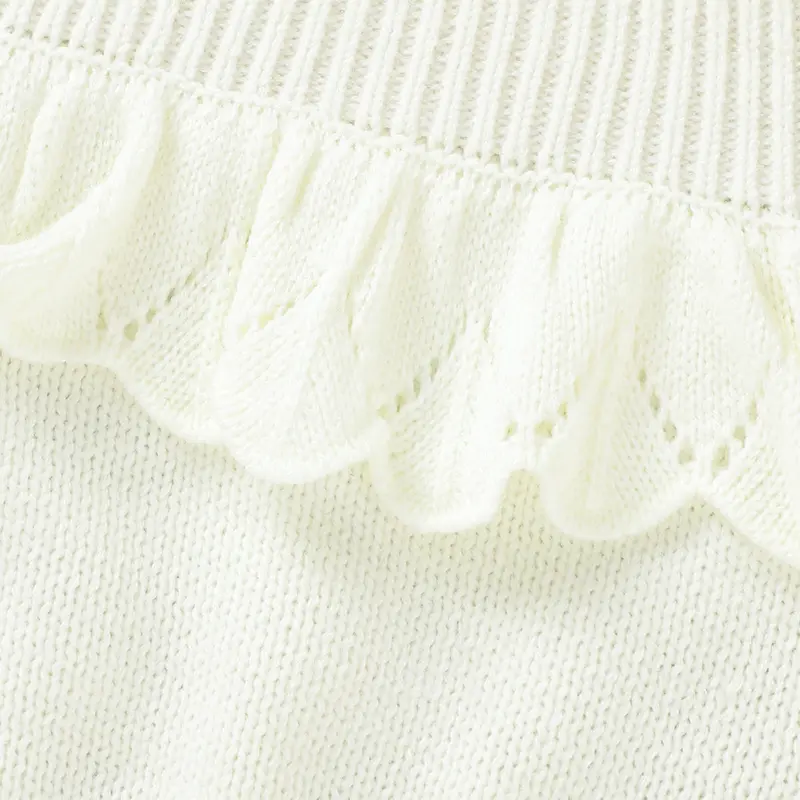 Spaghetti Straps Sleeveless Baby Girls Summer Rompers One-piece Jumpsuit Knit Acrylic Newborn Infant Bodysuit Playsuit Sleepsuit