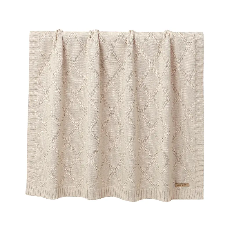 Diamond Pattern Muslin Baby Boys & Girls Swaddle Blankets 70 By 90 cm Multicolors Infant Security Blankets Receiving Blankets